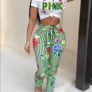 Multicolored floral pants